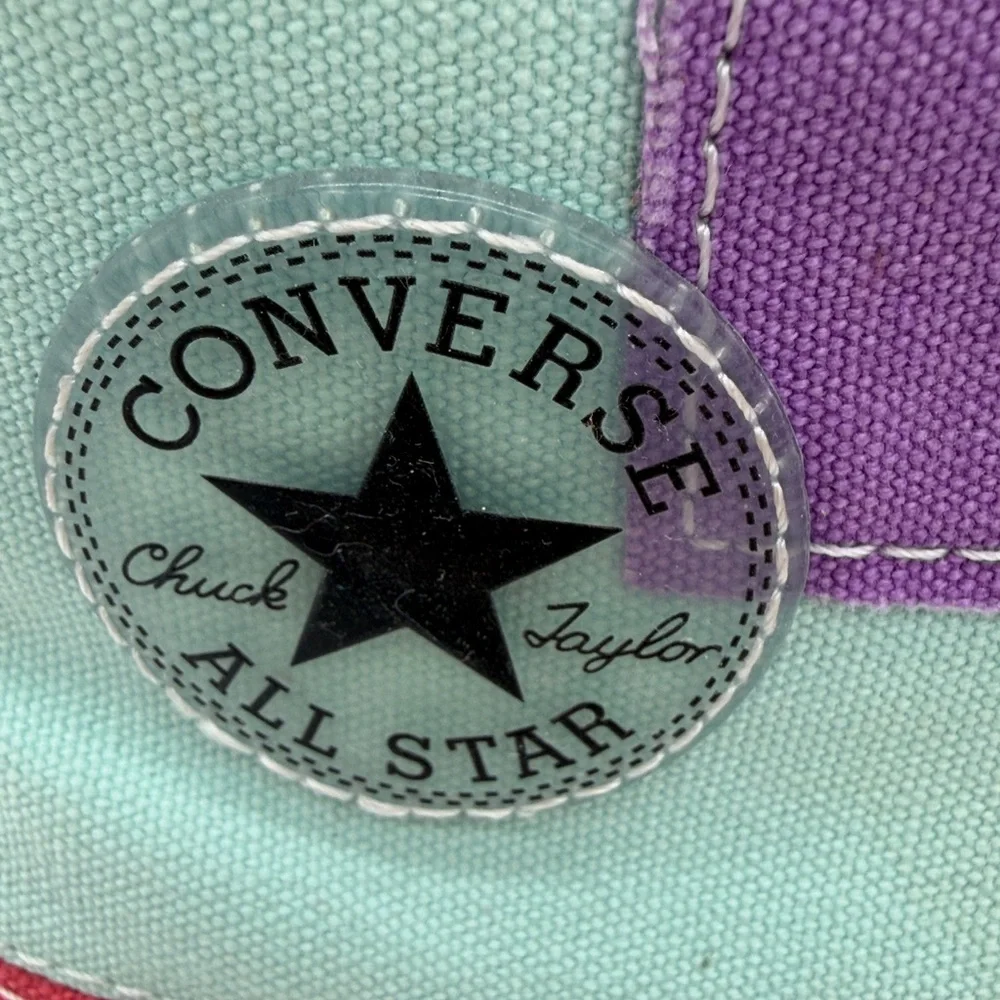 Converse Chuck Taylor All Star Lift Hi Sneaker-Patchwork Color Block Big Girl 7